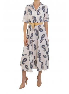 Vestito lungo con cintura